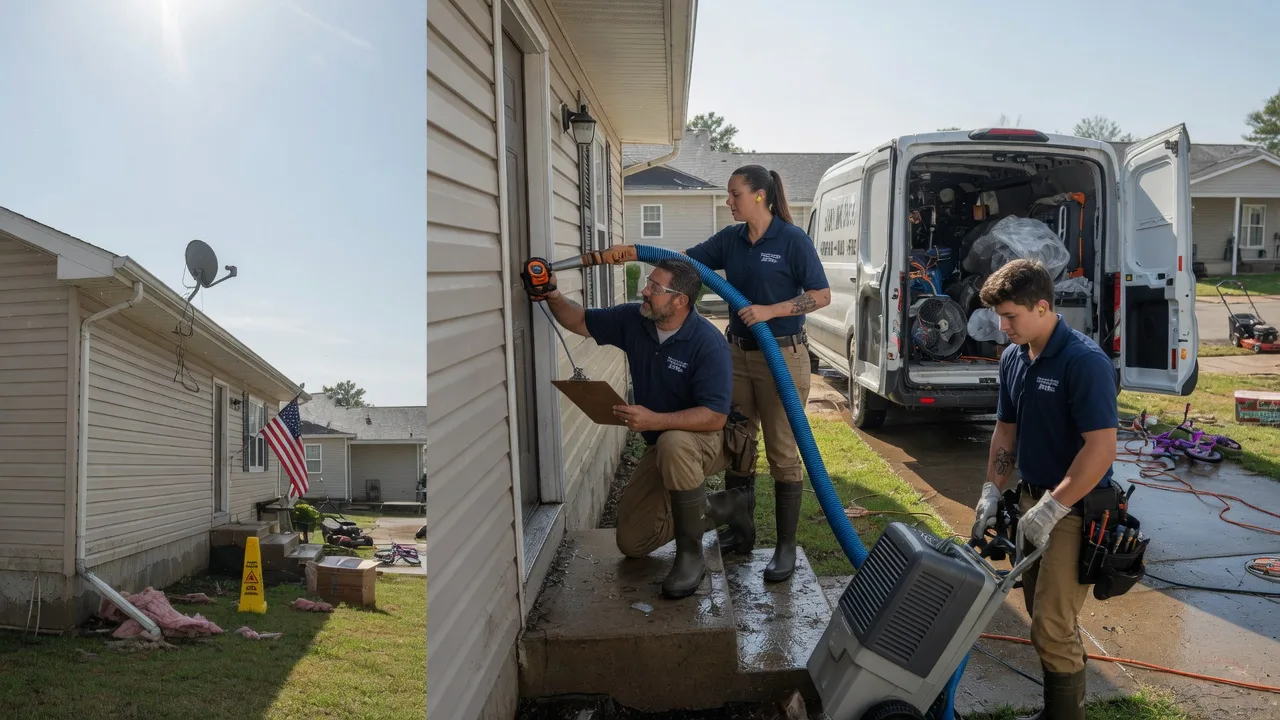 Ceiling Water Damage Restoration in Fairfax, IA near me
